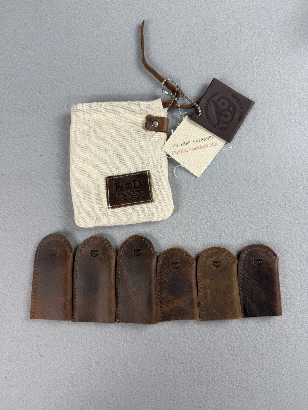 Hide & Drink Leather Finger Protectors - 3 Pairs (Thumb & Index Finger) - 6 Cots